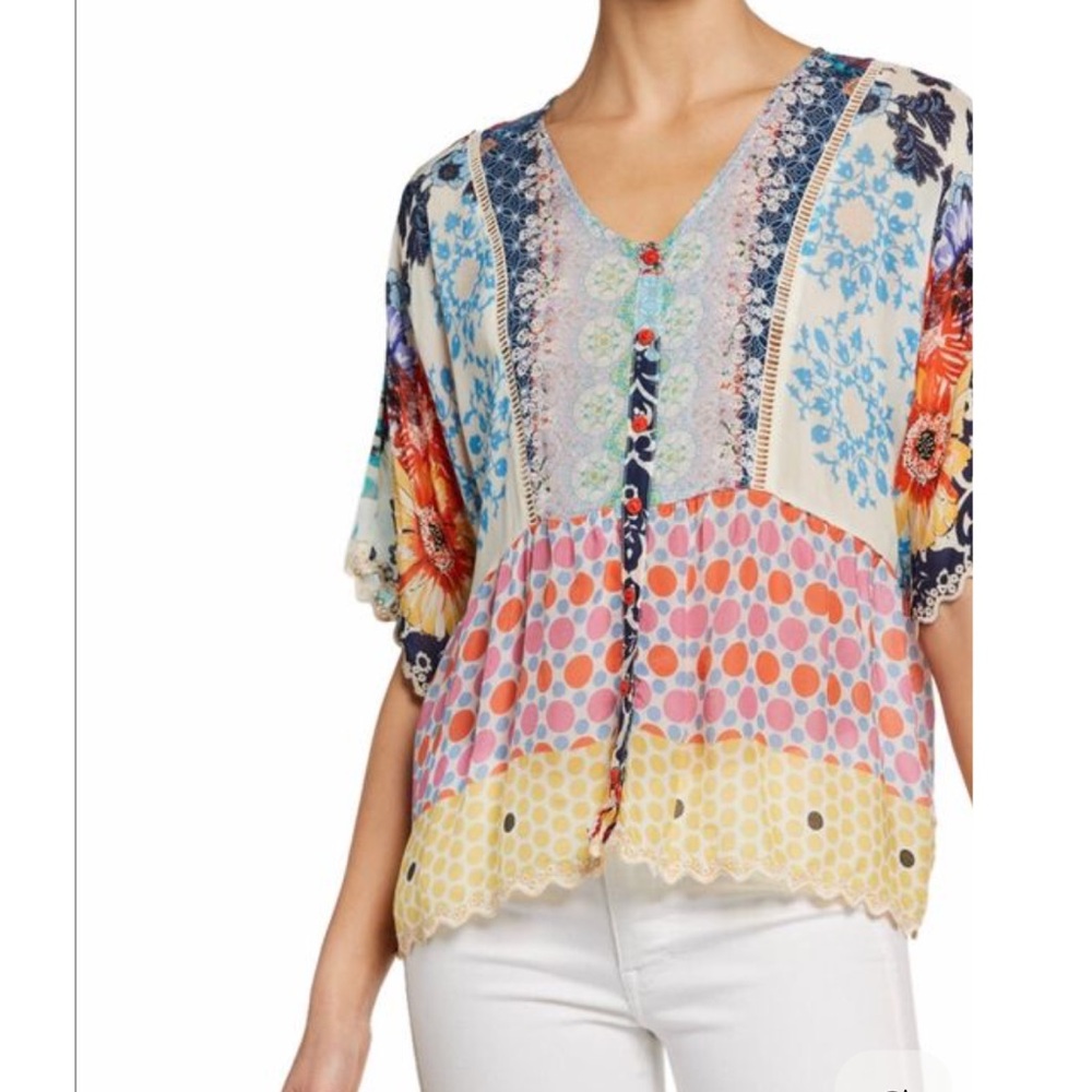 Johnny Was Pizzo Top  Size Med. EUC